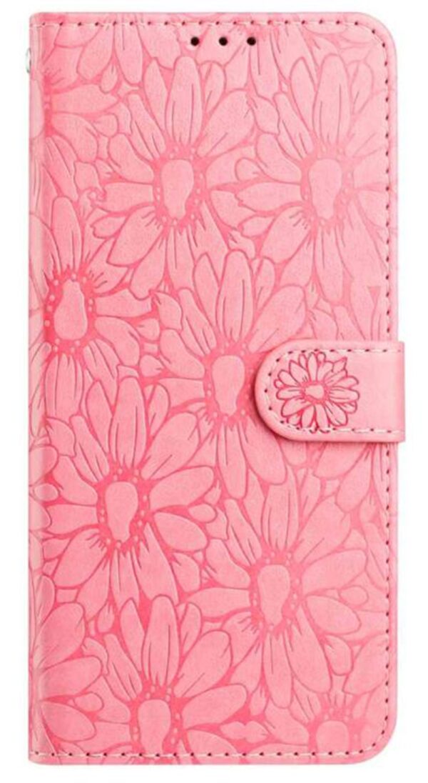 Tel1 Xiaomi Redmi 15C 4G / 5G / Poco C85 Daisy Embossed Θήκη Βιβλίο - Pink