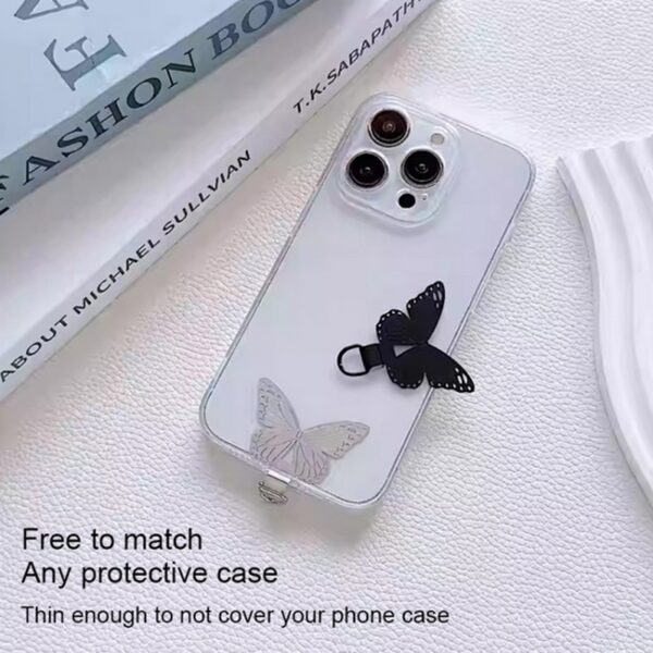 Δακτύλιος για Λουράκι Butterfly Metal Mobile Phone Lanyard Fixing Gasket Rose Gold