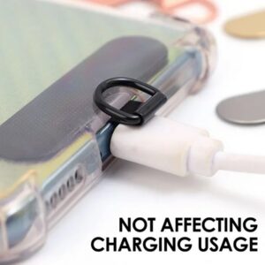 Δακτύλιος για Λουράκι Oval Metal Mobile Phone Lanyard Fixing Gasket Black