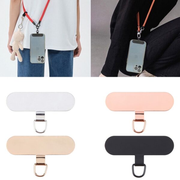 Δακτύλιος για Λουράκι Oval Metal Mobile Phone Lanyard Fixing Gasket Black