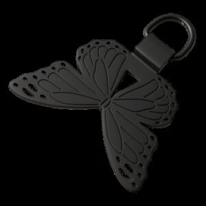 Δακτύλιος για Λουράκι Butterfly Metal Mobile Phone Lanyard Fixing Gasket Black