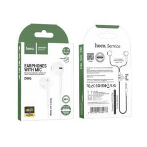 Hoco DM6 In-Ear HandsFree Stereo με Βύσμα 3.5mm Λευκό