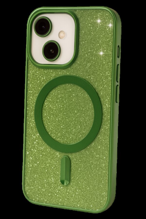 Techsuit iPhone 17 Air Luxury Glitter Θήκη Σιλικόνης Διάφανη - Deep Green