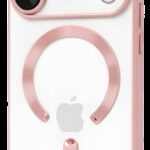 Techsuit iPhone 17 Pro Max MagSafe Luxury Crystal Θήκη με Πλαίσιο Σιλικόνης Διάφανη - Pink