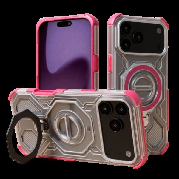 Techsuit iPhone 17 Pro Max Carbon Shield Pro Θήκη Σκληρή Διάφανη - Pink