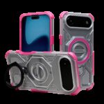 Techsuit iPhone 17 Air Carbon Shield Pro Θήκη Σκληρή Διάφανη - Pink Red