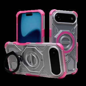 Techsuit iPhone 17 Air Carbon Shield Pro Θήκη Σκληρή Διάφανη - Pink Red