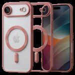 Techsuit iPhone 17 Air MagSafe Luxury Crystal Θήκη με Πλαίσιο Σιλικόνης Διάφανη - Pink