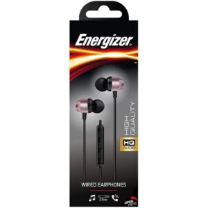 Energizer CIA10 In-ear Handsfree με Βύσμα 3.5mm Ροζ - Μαύρο