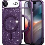 Techsuit iPhone 17 Air Luxury Glitter Θήκη Σιλικόνης Διάφανη - Deep Purple
