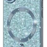 Techsuit iPhone 17 MagSafe Luxury Glitter Θήκη με Πλαίσιο Σιλικόνης Διάφανη - Light Blue