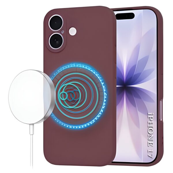 Techsuit iPhone 17 MagSafe Softflex Θήκη Σιλικόνης - Plum Red