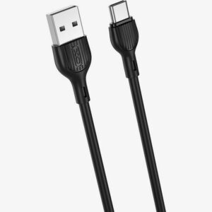 XO NB200 USB-A to USB-C Cable 2.1A Μαύρο 2m