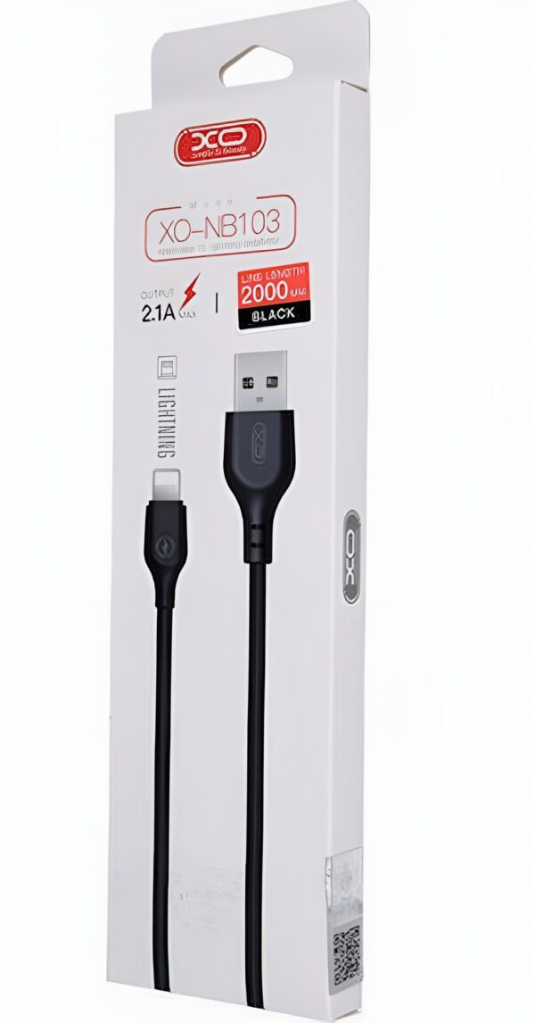 XO-NB103 USB-A to Lightning 2.1A 2m Μαύρο