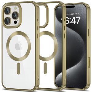 Tech Protect iPhone 16 Pro Max MagSafe Θήκη Σιλικόνης Διάφανη - Satin Gold