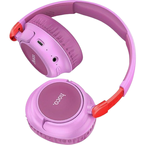 Hoco W34 Adventure On-Ear Ασύρματα / Ενσύρματα Ακουστικά με Ραδιόφωνο έως 25 ώρες Μωβ