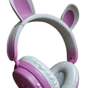 Cartoon Stereo On-Ear Ασύρματα Ακουστικά με Ραδιόφωνο έως 15 ώρες Μωβ - Λευκό