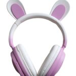 Cartoon Stereo On-Ear Ασύρματα Ακουστικά με Ραδιόφωνο έως 15 ώρες Μωβ - Λευκό