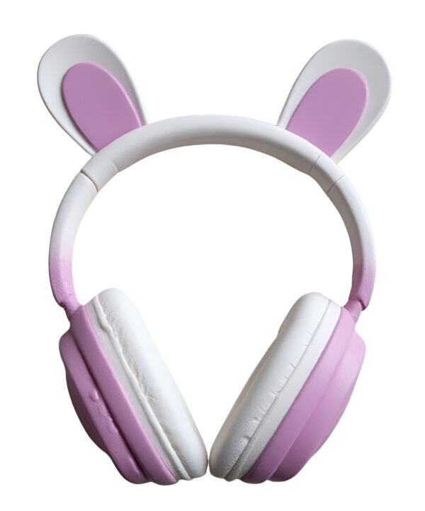 Cartoon Stereo On-Ear Ασύρματα Ακουστικά με Ραδιόφωνο έως 15 ώρες Μωβ - Λευκό