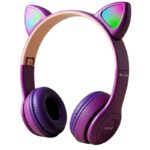 Blow 32-827 Cat Ear On-Ear Ασύρματα / Ενσύρματα Ακουστικά έως 8 ώρες Μωβ