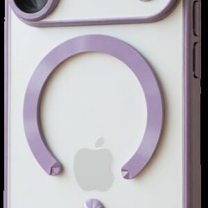 Techsuit iPhone 17 Pro MagSafe Luxury Crystal Θήκη με Πλαίσιο Σιλικόνης Διάφανη - Purple