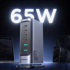 Joyroom Βάση Φόρτισης με 4Χ Θύρες USB-C & 2X Θύρες USB-A GaN Multi-Port Powers Station Σκούρο Γκρι