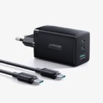 Joyroom Φορτιστής Με 2x Θύρες USB-C και Θύρα USB-A & Καλώδιο USB-C σε USB-C 65W Black