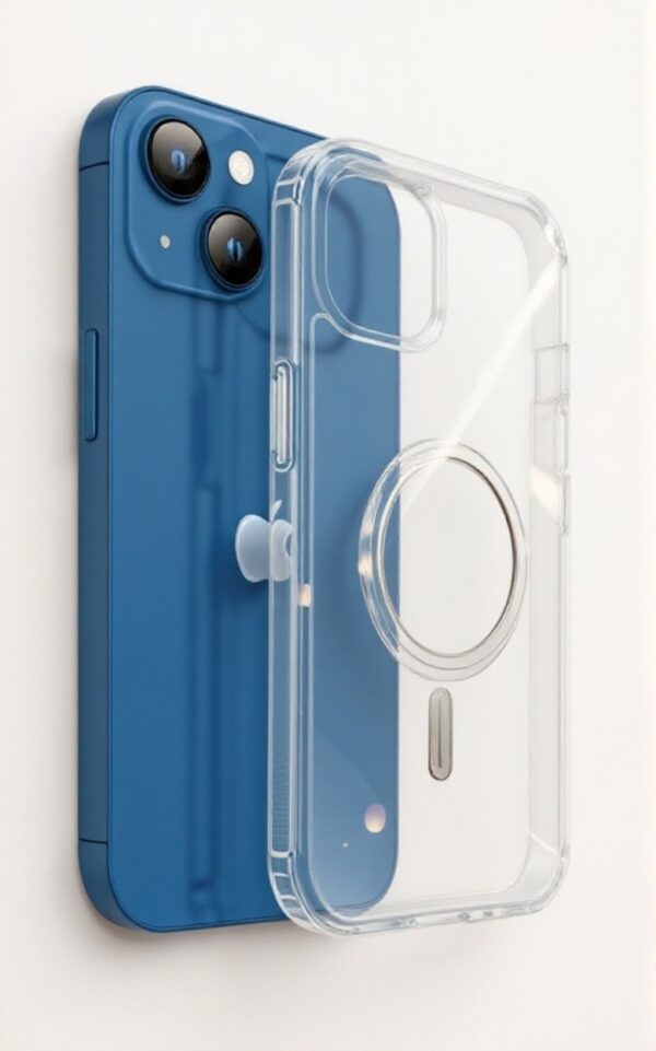 Forcell iPhone 14 Pro Max MagSafe Θήκη με Πλαίσιο Σιλικόνης Διάφανη - Silver