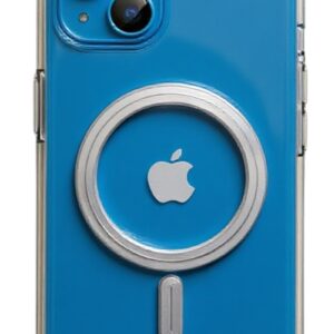 Forcell iPhone 14 Pro Max MagSafe Θήκη με Πλαίσιο Σιλικόνης Διάφανη - Silver