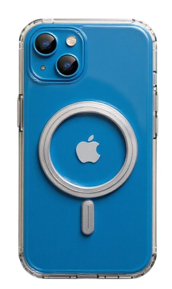 Forcell iPhone 14 Pro Max MagSafe Θήκη με Πλαίσιο Σιλικόνης Διάφανη - Silver