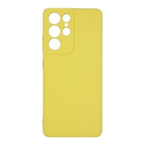 Forcell Samsung Galaxy S22 Ultra 5G Soft Touch Θήκη Σιλικόνης - Yellow