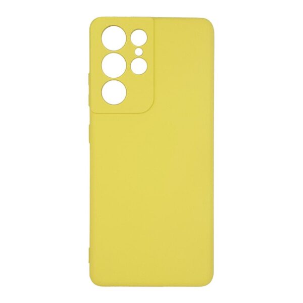Forcell Samsung Galaxy S22 Ultra 5G Soft Touch Θήκη Σιλικόνης - Yellow