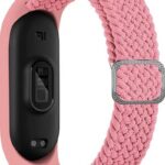 Λουράκι Xiaomi Mi Band 3 / 4 / 5 / 6 / 7 Universal Nylon Elasticity Weave Replacement Strap Watchband, Pink