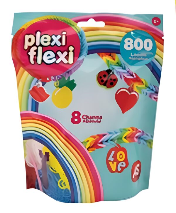 AS Plexi Flexi Σακουλάκι Με 800 Λαστιχάκια & 8 Αξεσουάρ Για Ηλικίες 5+ Χρονών