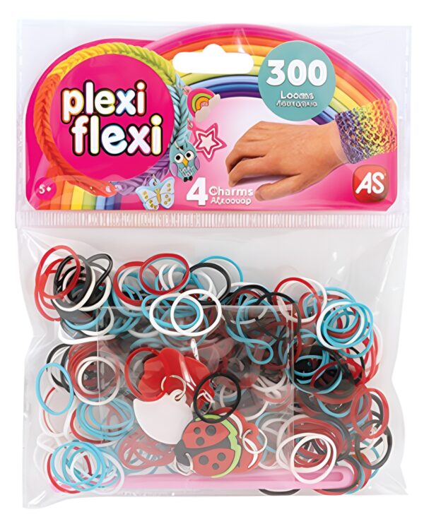 AS Plexi Flexi Σακουλάκι Με 300 Λαστιχάκια & 4 Αξεσουάρ Για Ηλικίες 5+ Χρονών