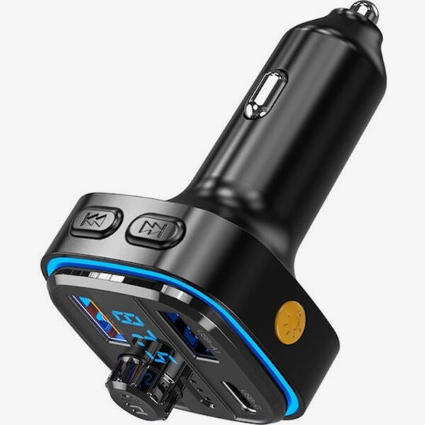 XO-BCC08 FM Transmitter Αυτοκινήτου με Bluetooth, 2X USB-A & 1X USB-C Μαύρο