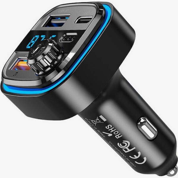XO-BCC08 FM Transmitter Αυτοκινήτου με Bluetooth, 2X USB-A & 1X USB-C Μαύρο XO-BCC08 FM Transmitter Αυτοκινήτου με Bluetooth, 2X USB-A & 1X USB-C Μαύρο