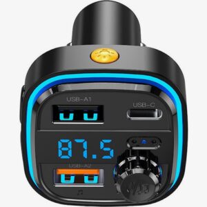XO-BCC08 FM Transmitter Αυτοκινήτου με Bluetooth, 2X USB-A & 1X USB-C Μαύρο