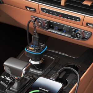 XO-BCC08 FM Transmitter Αυτοκινήτου με Bluetooth, 2X USB-A & 1X USB-C Μαύρο