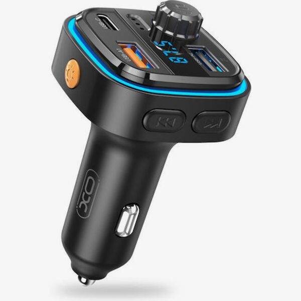 XO-BCC08 FM Transmitter Αυτοκινήτου με Bluetooth, 2X USB-A & 1X USB-C Μαύρο