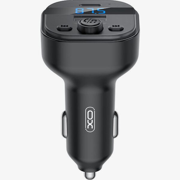 XO-BCC18 FM Transmitter Αυτοκινήτου με Bluetooth / USB-A & USB-C / 15W / Φωτισμός LED Μαύρο