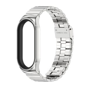 Λουράκι Xiaomi Mi Band 7 Ασημί NFC MIJOBS CS Bamboo Buckle Stainless Steel Watch Band Silver