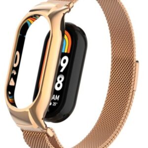 Λουράκι Xiaomi Mi Band 4/5/6/7 Χρυσό Mijobs Plus Case Milan Buckle Metal Watch Band Rose - Gold
