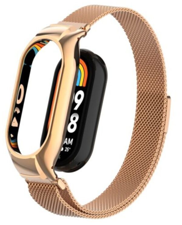 Λουράκι Xiaomi Mi Band 4/5/6/7 Χρυσό Mijobs Plus Case Milan Buckle Metal Watch Band Rose - Gold
