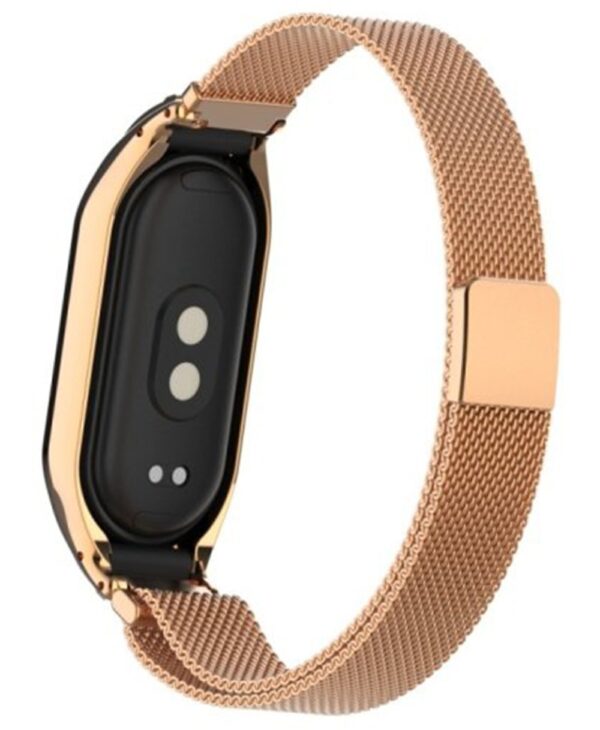 Λουράκι Xiaomi Mi Band 4/5/6/7 Χρυσό Mijobs Plus Case Milan Buckle Metal Watch Band Rose - Gold
