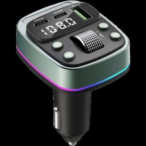 Techsuit FM Transmitter Αυτοκινήτου με Bluetooth / Θύρες 1Χ USB-A & 2Χ USB-C PD Μαύρο
