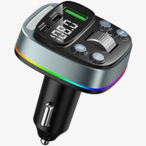 Techsuit FM Transmitter Αυτοκινήτου με Bluetooth / Θύρες 1Χ USB-A & 2Χ USB-C PD Μαύρο