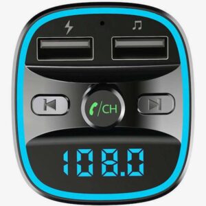 Techsuit FM Transmitter Αυτοκινήτου με Bluetooth / Θύρες 2Χ USB-Α QC 3.0 Μαύρο