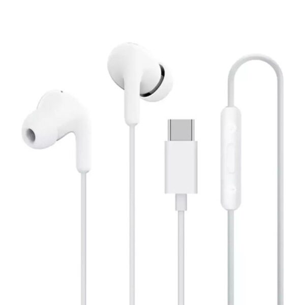 Original Xiaomi In-Ear Handsfree με Βύσμα USB-C Λευκό