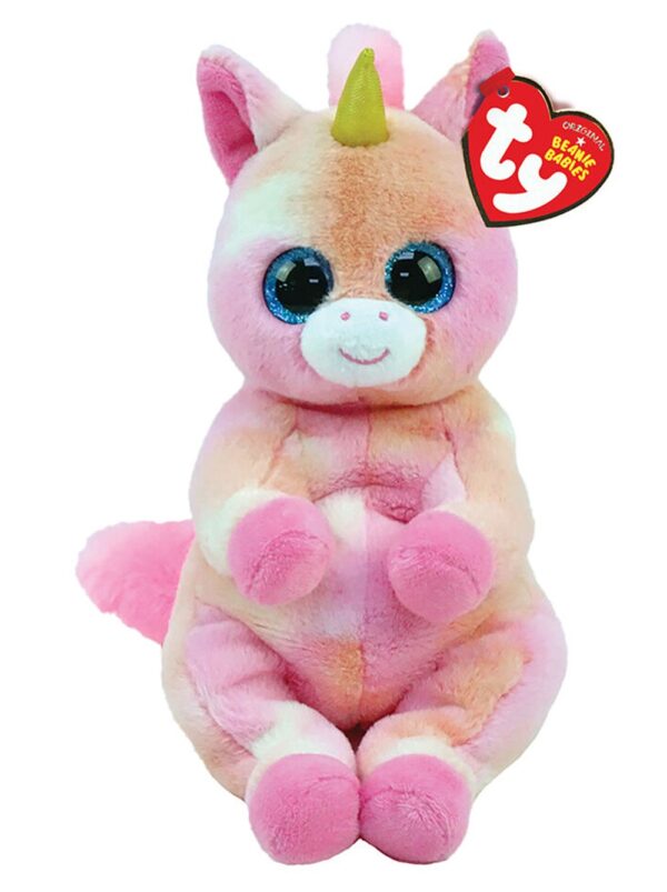 TY Beanie Bellies Skylar Χνουδωτό Μονόκερος Ροζ 23εκ.